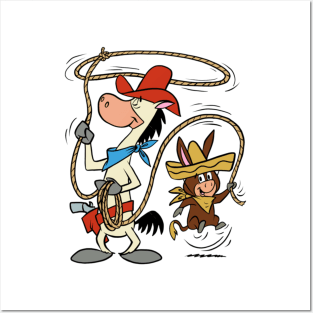 Quick Draw McGraw And Baba Looey Roping Posters and Art